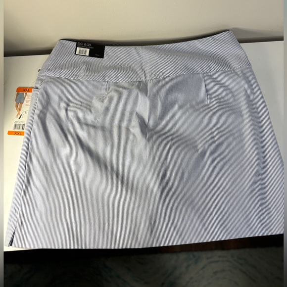 SC & Co. NWT Blue and White Striped Mini Skirt - Picture 5 of 5